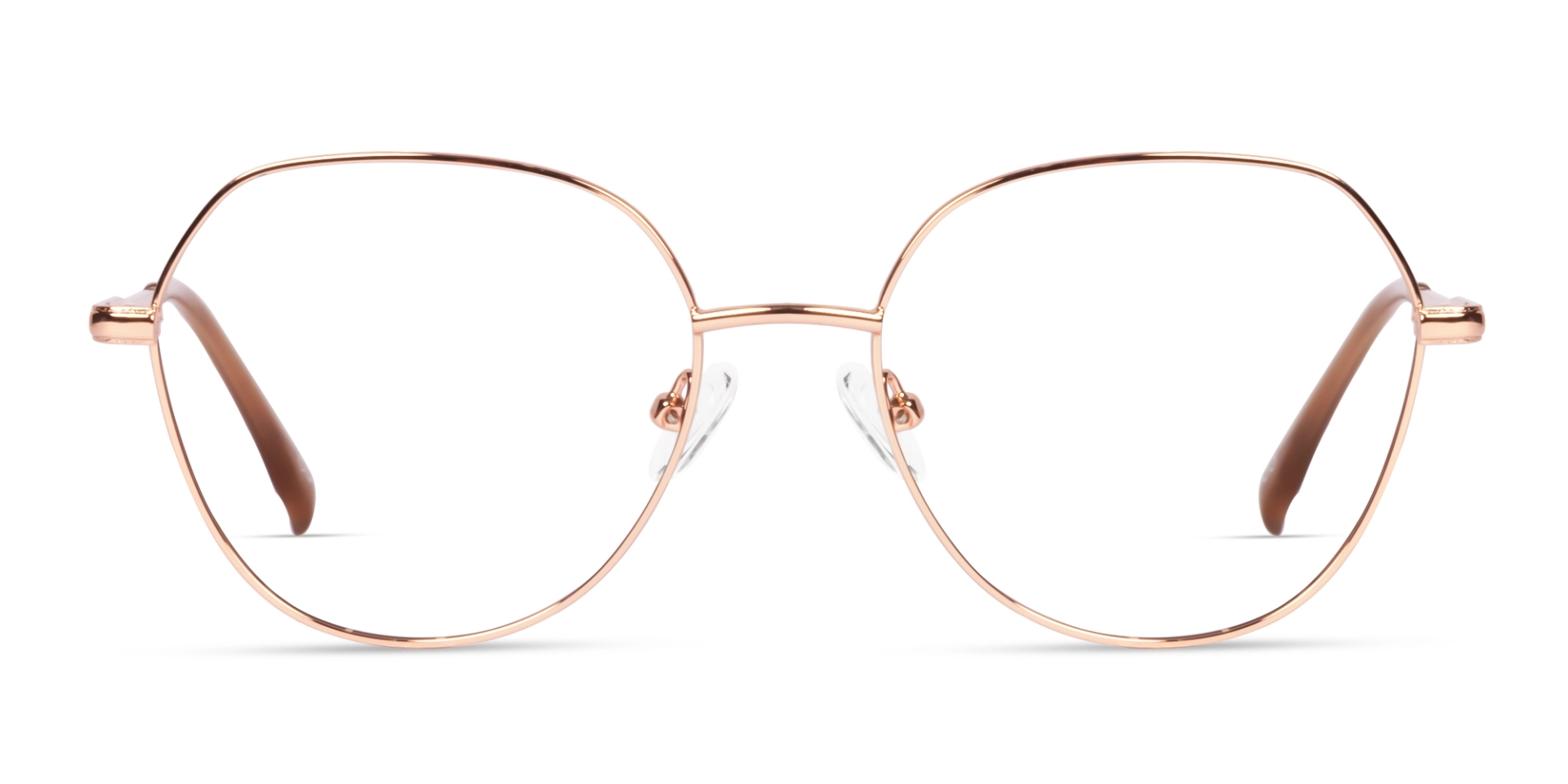 Champagne Gold Geometric Round Fullrim Glasses